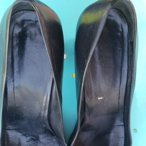 Prada Sz 37.5 Vintage Black Leather Cuban Heels - Picture 7 of 8